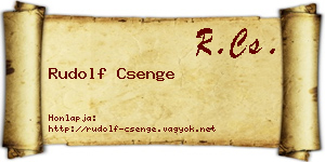 Rudolf Csenge névjegykártya